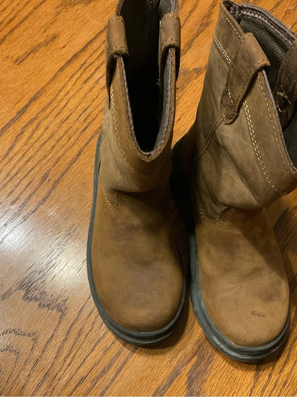 Georgia Boot Kids Tan/Brown Leather Pull-On Work Boot